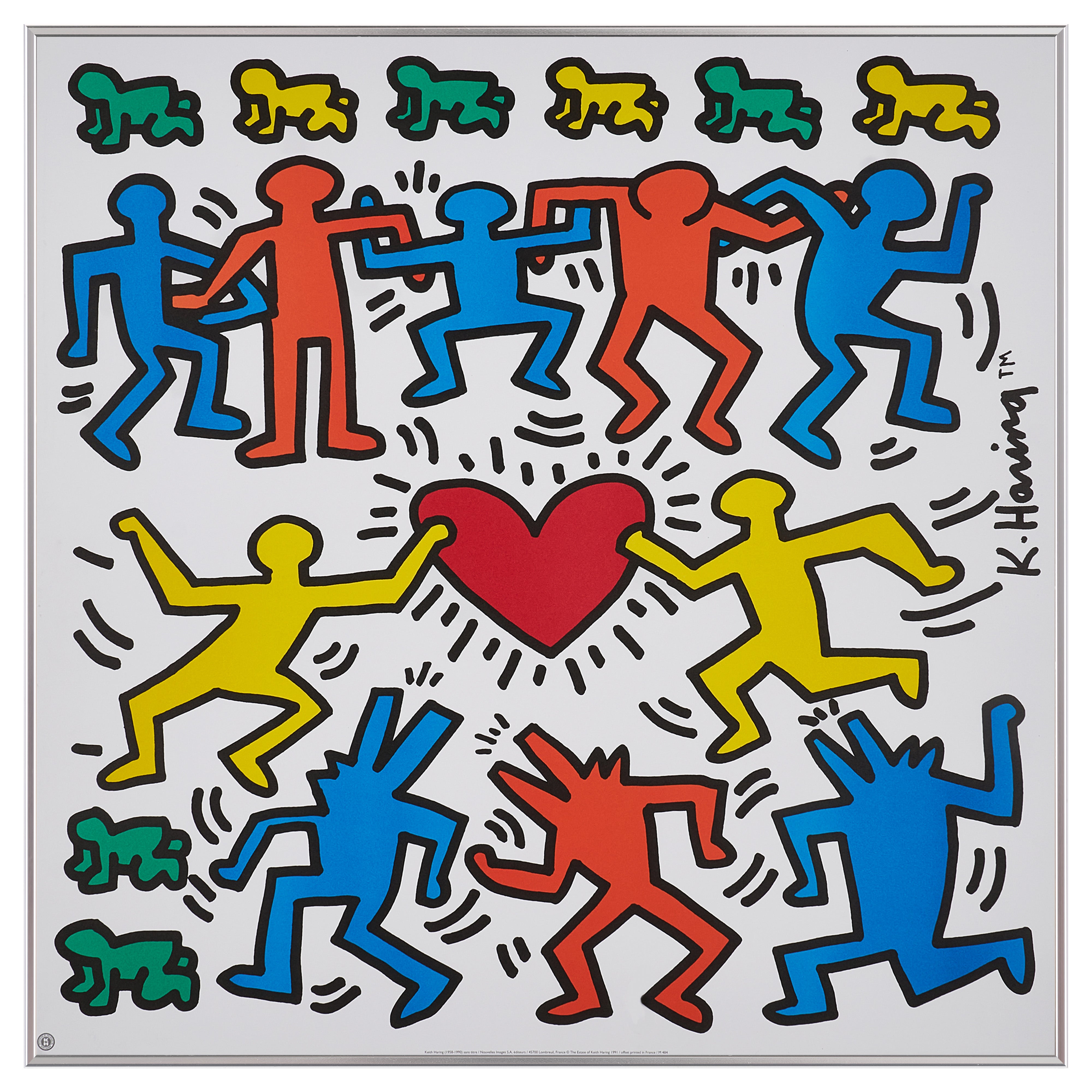 KEITH HARING アート作品 未使用 1991年製｜限定30点】SANS TITRE - NOUVELLES IMAGES / キース・へ
